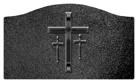 DASHELL-517-BK-SH-BK Black 3 Crosses Shimmer Black Background